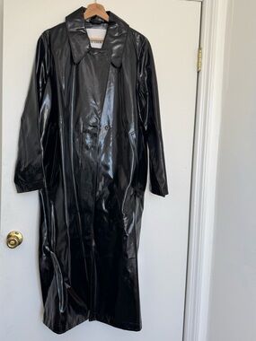 Stutterheim Black Gloss Vinyl Trench Coat